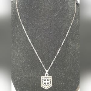 Men's Silver Necklace with Celtic Style Shield NWOT